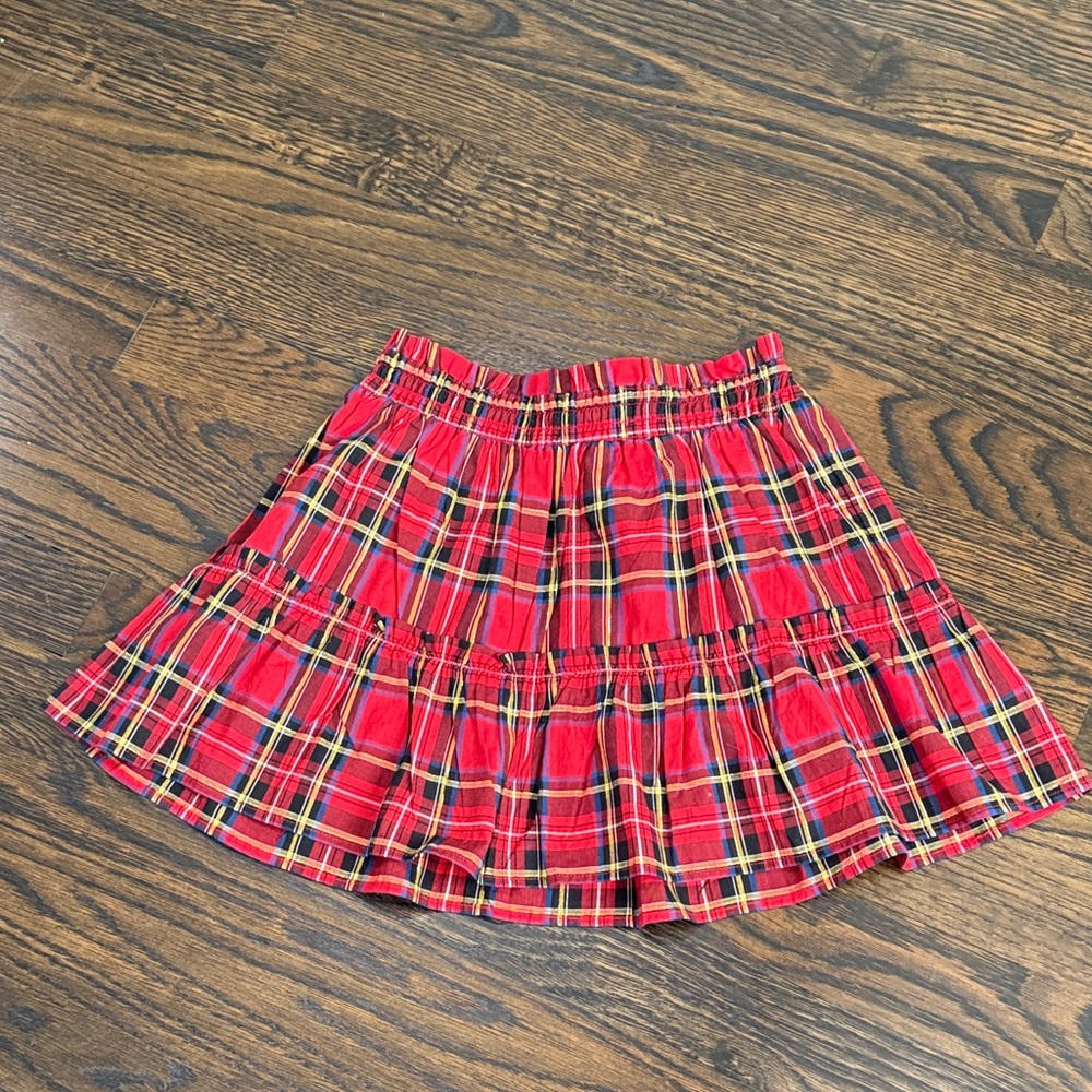 Crewcuts Plaid Red Skirt
